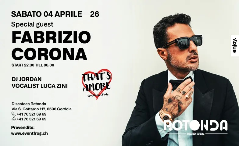 FABRIZIO CORONA - Discoteca Rotonda Gordola